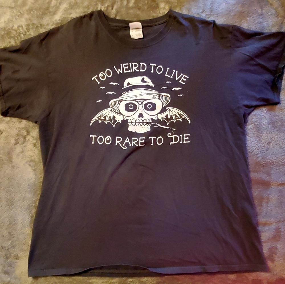 Hunter S. Thompson Too Weird to Live Too Rare to Die T Shirt Early 2010's